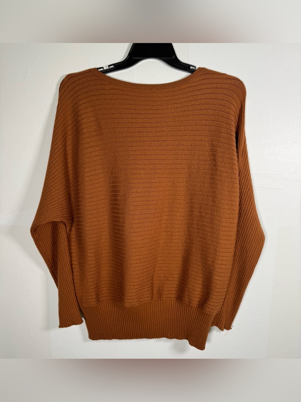 YEST The Netherlands Brown Horizontal Striped Dolman Sleeve Slub Sweater Sz 10 - Picture 2 of 8